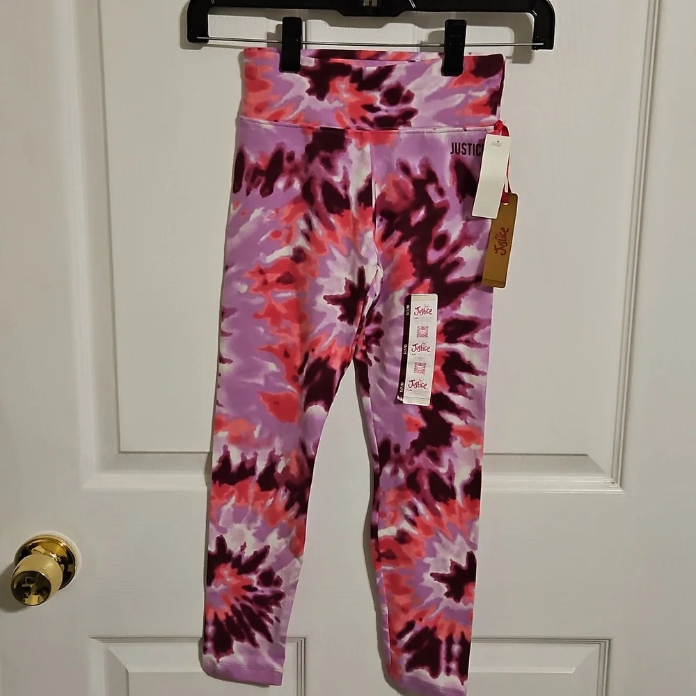 Justice Sz Small NWTs Pink & Purple Leggings